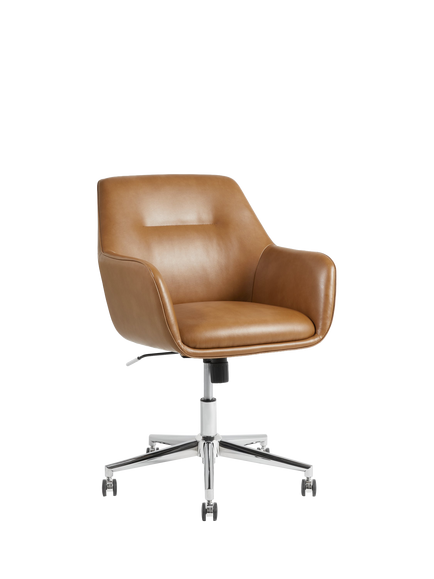 John Lewis OUTLET Gerry Office Chair, PU Vinyl, Like New, Tan, Brown Tan