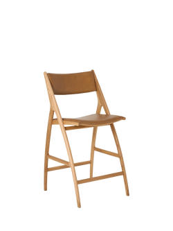 John Lewis OUTLET X-Ray Bar Stool, Like New, Oiled Oak/Caramel, Oak/Bianco Oil