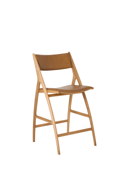 John Lewis OUTLET X-Ray Bar Stool, Like New, Oiled Oak/Caramel, Oak/Bianco Oil