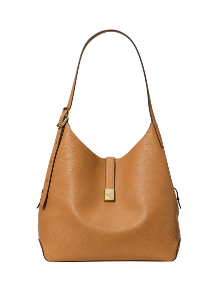 kate spade new york Deco Large Leather Shoulder Bag, Garden Soil, Garden Soil