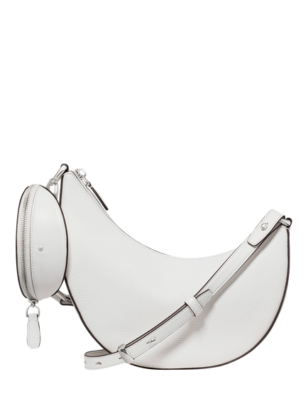 kate spade new york Duo Leather Crossbody Bag, True White, True White