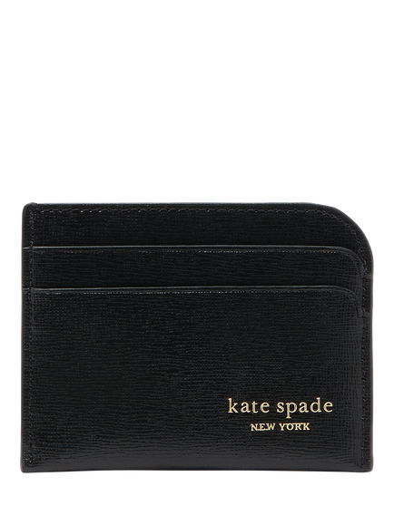 kate spade new york Devin Leather Card Holder, Black, Black