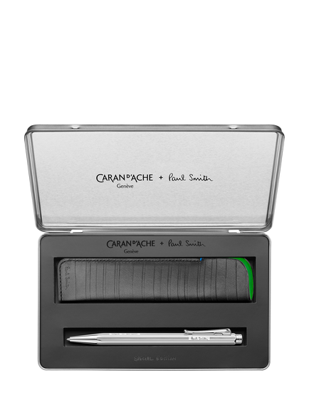 Caran d'Ache Paul Smith Edition 5 Ecridor Pen and Case Set, Black, Black