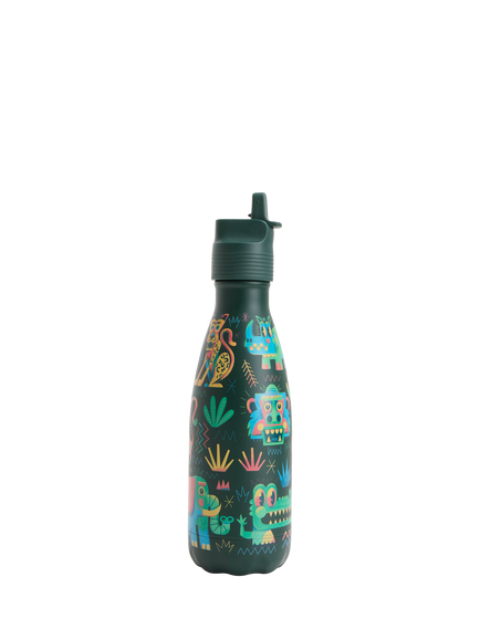 Chilly's Original Kids' Leak-Proof Insulated Drinks Bottle, 350ml, Safari Squad - view 2, Multi