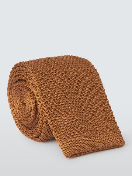 John Lewis Knitted Tie, Caramel
