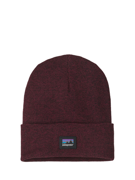 Patagonia Everyday Beanie, Black, Berry Fig
