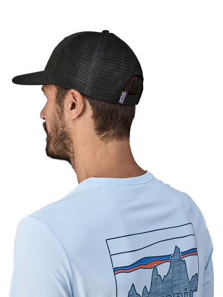 Patagonia P6 Logo Trucker Cap, Black - view 2, Black