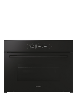 Haier H4MWID29G6NQB Integrated Microwave Oven with Grill, 44L, Black Glass, Black Glass