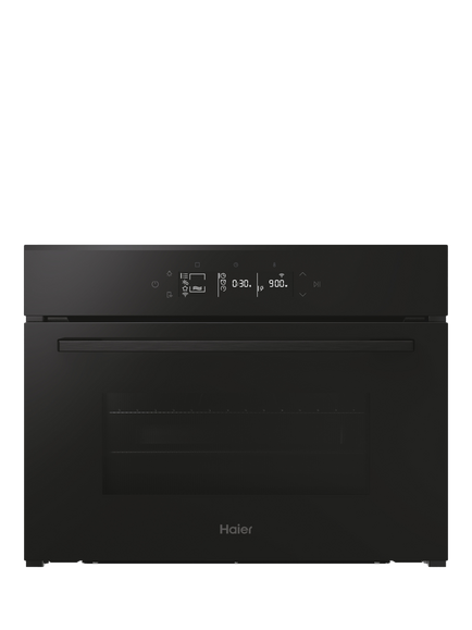 Haier H4MWID29G6NQB Integrated Microwave Oven with Grill, 44L, Black Glass, Black Glass
