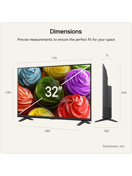 LG 32LB650B6LA (2026) LED HDR HD Ready Smart AI TV, 32 inch, Charcoal Black - view 2, Charcoal Black