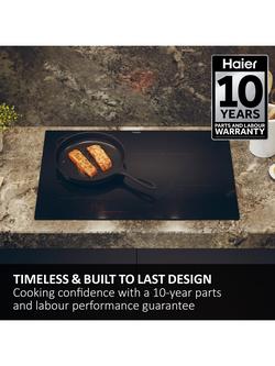 Haier 33803399 80cm Induction Hob, Black Glass - view 2, Black Glass