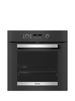 Miele OUTLET H 2465 BP Built In Electric Self Cleaning Single Oven, Like New, Black, Black