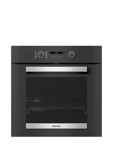Miele OUTLET H 2465 BP Built In Electric Self Cleaning Single Oven, Like New, Black, Black