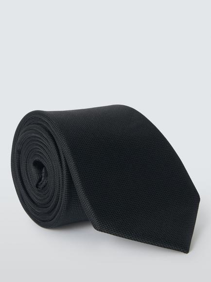 John Lewis Silk Plain Tie, Black