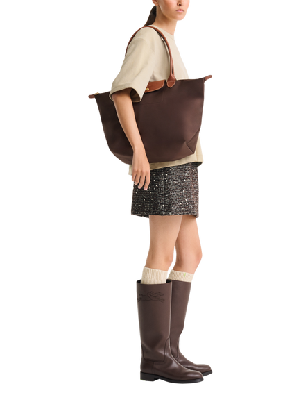 Longchamp Le Pliage Original Large Shoulder Bag - view 2, Mocha