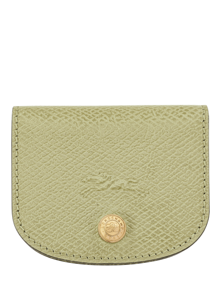 Longchamp Épure Leather Card Holder, Almond Green