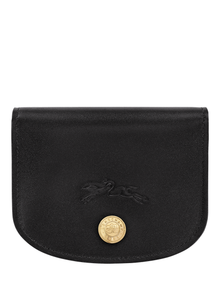 Longchamp Épure Leather Card Holder, Black, Black