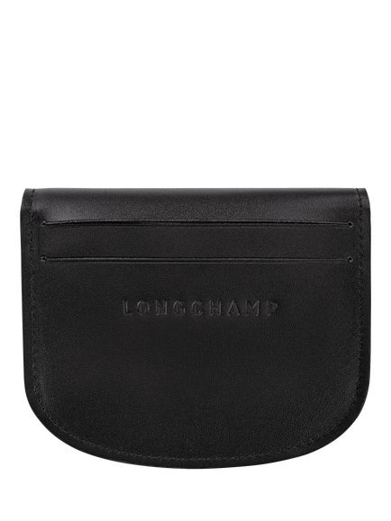 Longchamp Épure Leather Card Holder, Black - view 2, Black