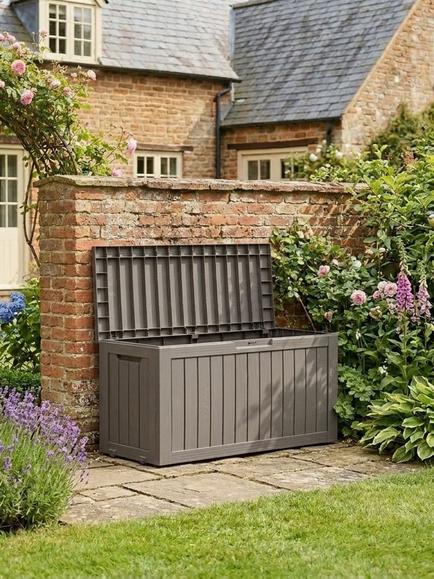 Hayward Jardine Recycled Garden Storage Box, 270L, Taupe - view 2, Taupe