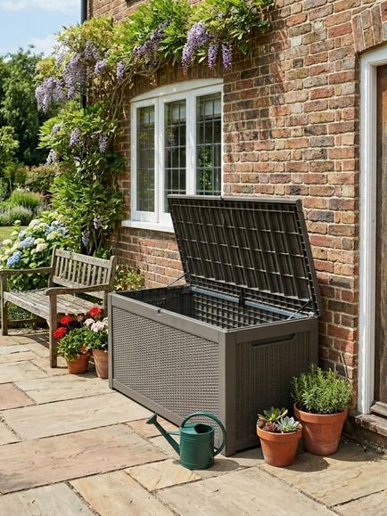 Hayward Jardine Recycled Garden Storage Box, 980L - view 2, Taupe