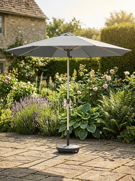 Hayward Jardine Luxury Hydraulic Parasol with Base & Cover, 3m - view 2, Grey