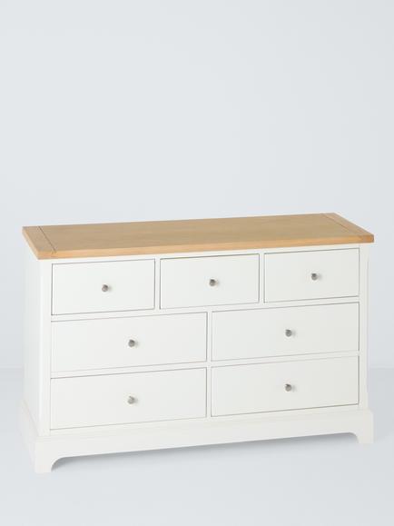 John Lewis Seconds Cove 7 Drawer Chest, Like New, White Oak, White Oak