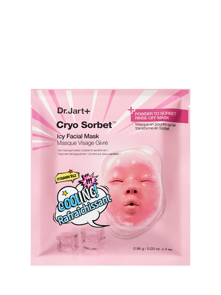 Dr.Jart+ Cryo Sorbet™ Icy Facial Mask To Visibly Depuff, Pack of 4, Clear