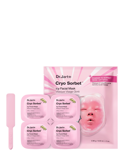 Dr.Jart+ Cryo Sorbet™ Icy Facial Mask To Visibly Depuff, Pack of 4 - view 2, Clear
