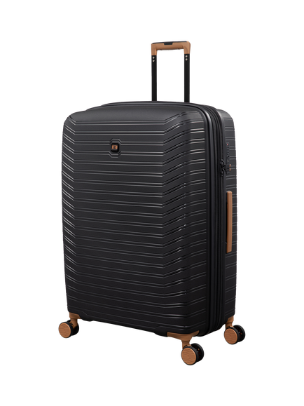 it luggage Continous 8-Wheel Spinner 76cm Expandable Large Suitcase, Black