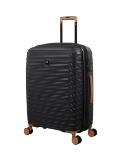 it luggage Continous 8-Wheel Spinner 66cm Expandable Medium Suitcase, Black