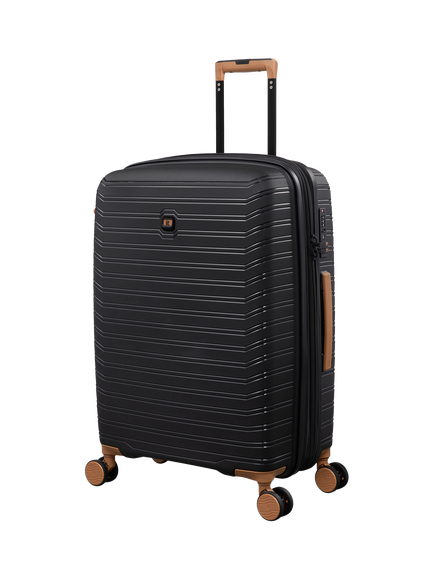 it luggage Continous 8-Wheel Spinner 66cm Expandable Medium Suitcase, Black