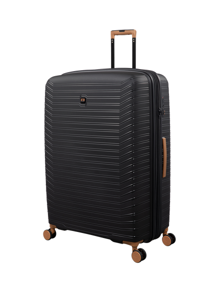it luggage Continous 8-Wheel Spinner 86cm Expandable Extra Large Suitcase, Black