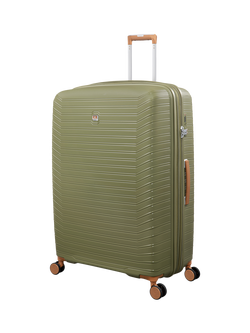 it luggage Continous 8-Wheel Spinner 86cm Expandable Extra Large Suitcase, Olive Drab