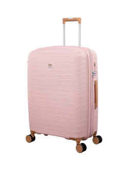 it luggage Continous 8-Wheel Spinner 66cm Expandable Medium Suitcase, Peach Whip