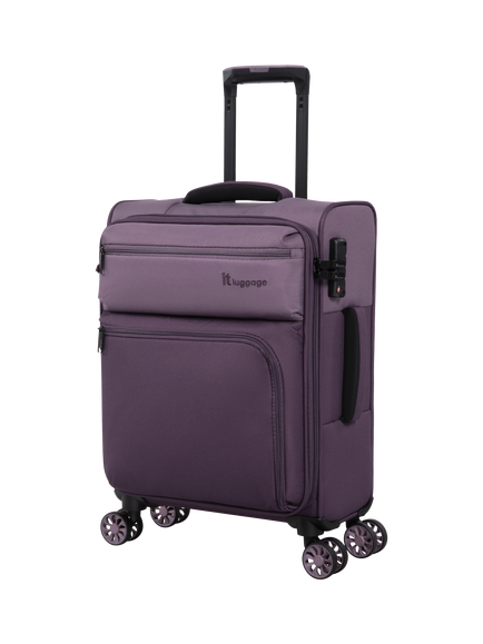 it luggage Duo-Tone 8-Wheel Spinner 55cm Cabin Case, Ephemera/Plum, Ephemera/Plum