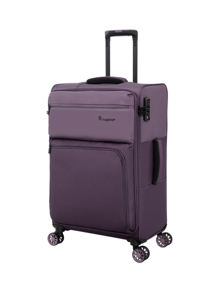 it luggage Duo-Tone 8-Wheel Spinner 68cm Medium Suitcase, Ephemera/Plum, Ephemera/Plum