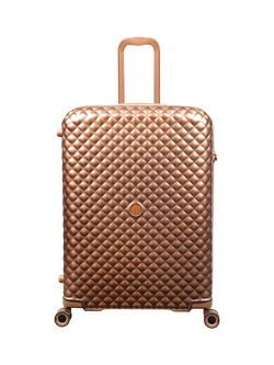 it luggage Glitzy 8-Wheel Spinner 74cm Expandable Large Suitcase, Copper - view 2, Copper