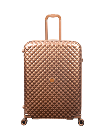 it luggage Glitzy 8-Wheel Spinner 74cm Expandable Large Suitcase, Copper - view 2, Copper