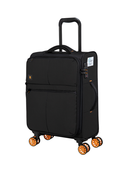 it luggage Lykke 8-Wheel Spinner 55cm Expandable Cabin Case, Black