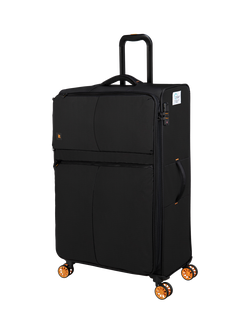 it luggage Lykke 8-Wheel Spinner 81cm Expandable Large Suitcase, Black