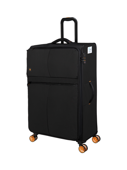 it luggage Lykke 8-Wheel Spinner 81cm Expandable Large Suitcase, Black