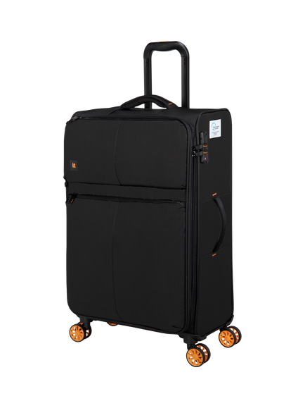 it luggage Lykke 8-Wheel Spinner 71cm Expandable Medium Suitcase, Black