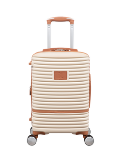 it luggage Replicating 8-Wheel Spinner 55cm Expandable Cabin Case, Crème