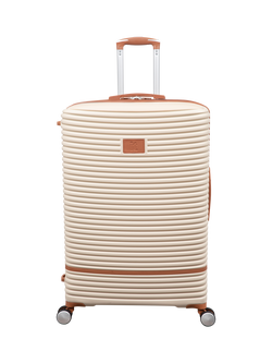 it luggage Replicating 8-Wheel Spinner 81cm Expandable Large Suitcase, Crème
