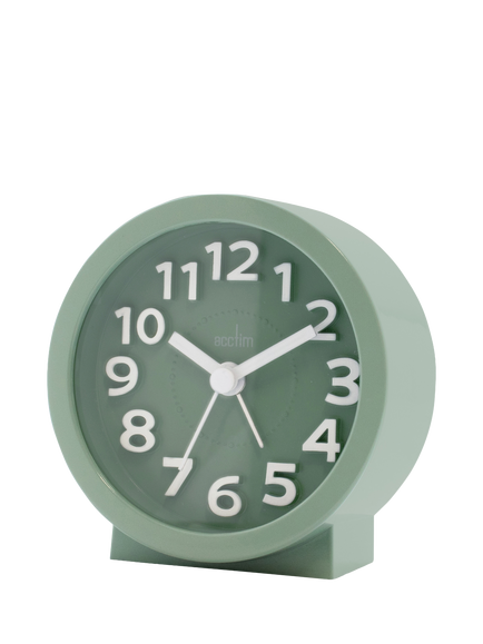 Acctim Astwood Analogue Alarm Clock - view 2, Green