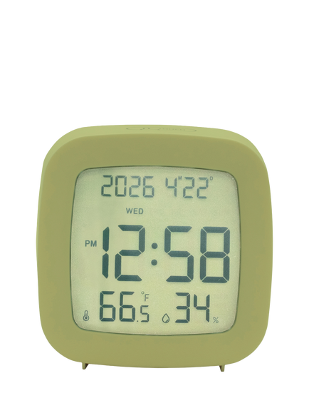 Acctim Camden Digital Alarm Clock, Avocado