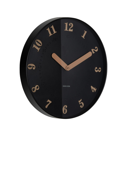 Karlsson Amena Analogue Wall Clock, 40cm, Black