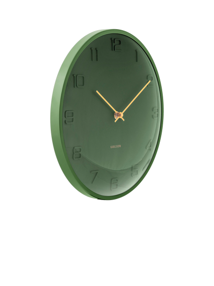 Karlsson Fuerte Dome Analogue Wall Clock, 30.5cm - view 2, Luxury Green