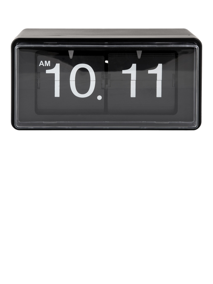 Karlsson Retro Boxed Flip Analogue Clock - view 2, Black