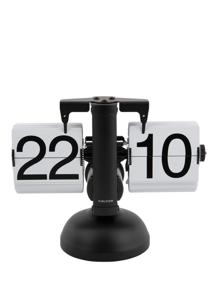 Karlsson Small Flip Analogue Table Clock - view 2, White